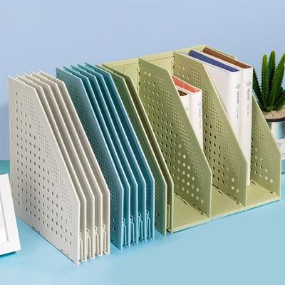 File Organizer Retractable File Holder Creative Foldable Desktop Bookend Bookshelf Adjustable File Storage Rack Office Supply