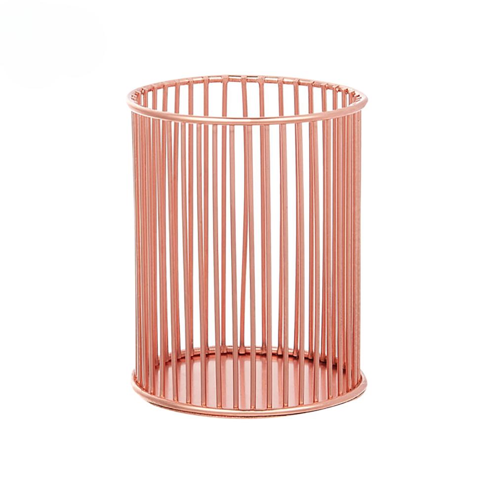 Cosmetics Makeup Brushes Storage Box Cylindrical Case Storage Lipstick Brush Pen Holder Organizer Wrought Iron Pen Storage