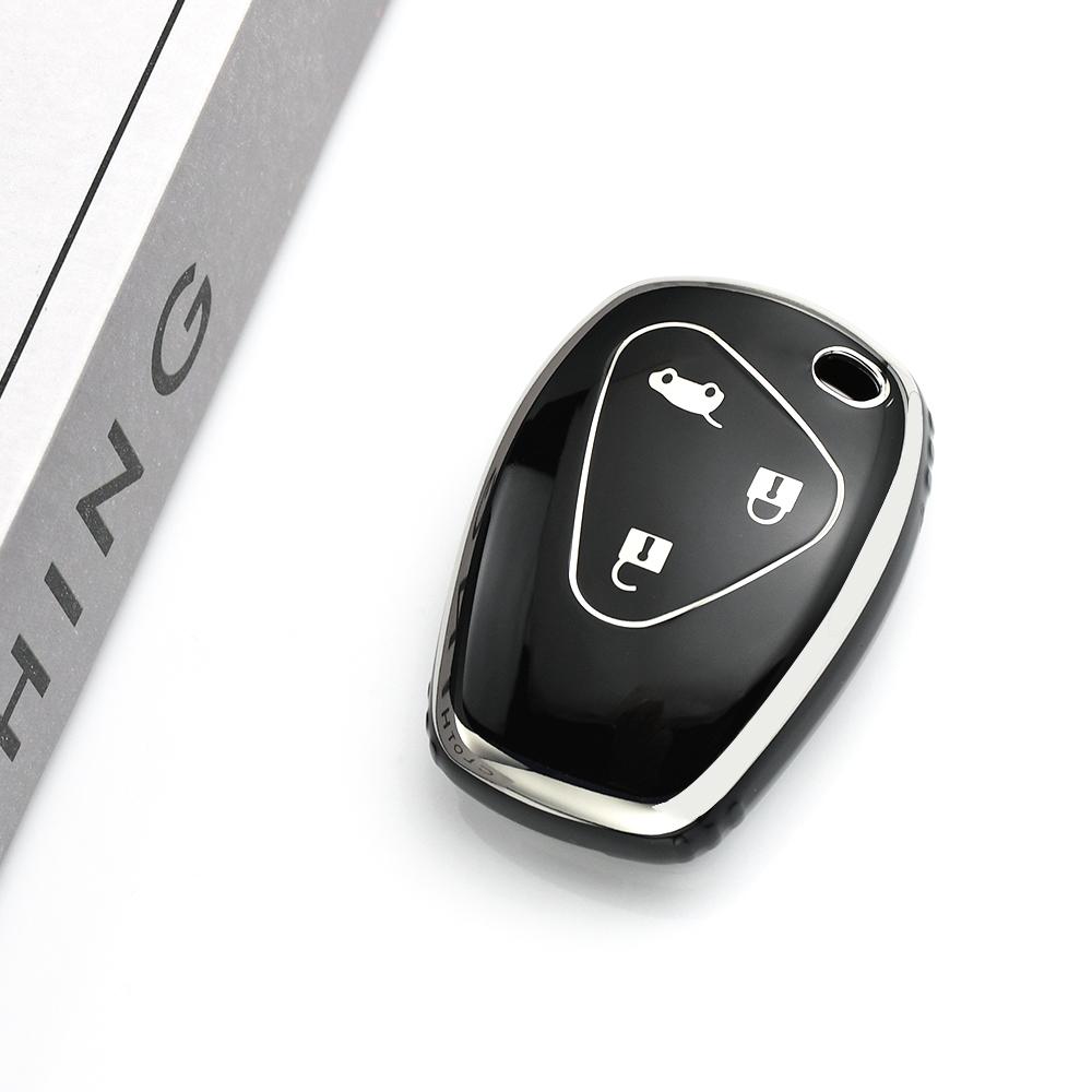 Silver Edge TPU Car Key Case Shell Fob Keyless Protector For Renault Dacia Trafic Clio Lll Logan Duster For Nissan terrano 3 Almera Opel Vivaro