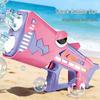 Cartoon Shark Electric Bubble Gun: Handheld, 24-Hole, Automatic Light-Up Bubble Blower for Kids