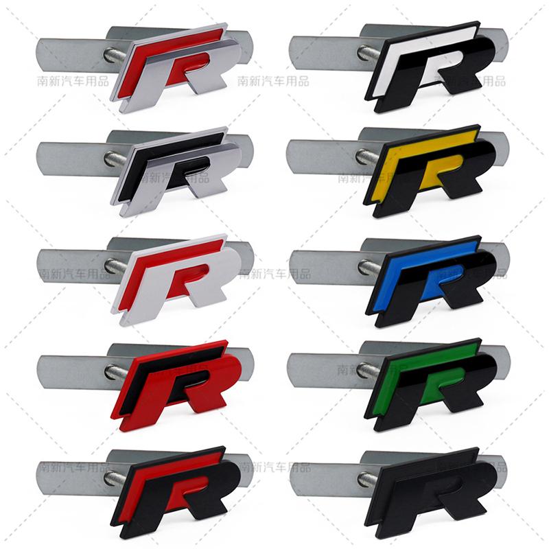 2026 Hot For VOLKSWAGEN VW 3D Metal R Grill Emblem Badge R Line Grille Stickers For Volkswagen VW R Rline Bora Golf GTI Polo Tig