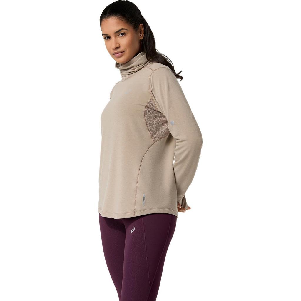 Running Wear NAGINO RUN WINTER LS TOP 2012D493 200 S [ASICS] Women's (GREIGE)