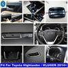 Carbon Fiber Look Dashboard Air AC / Gear Shift Panel Cover Trim For Toyota Highlander / KLUGER 2014 - Interior Accessories