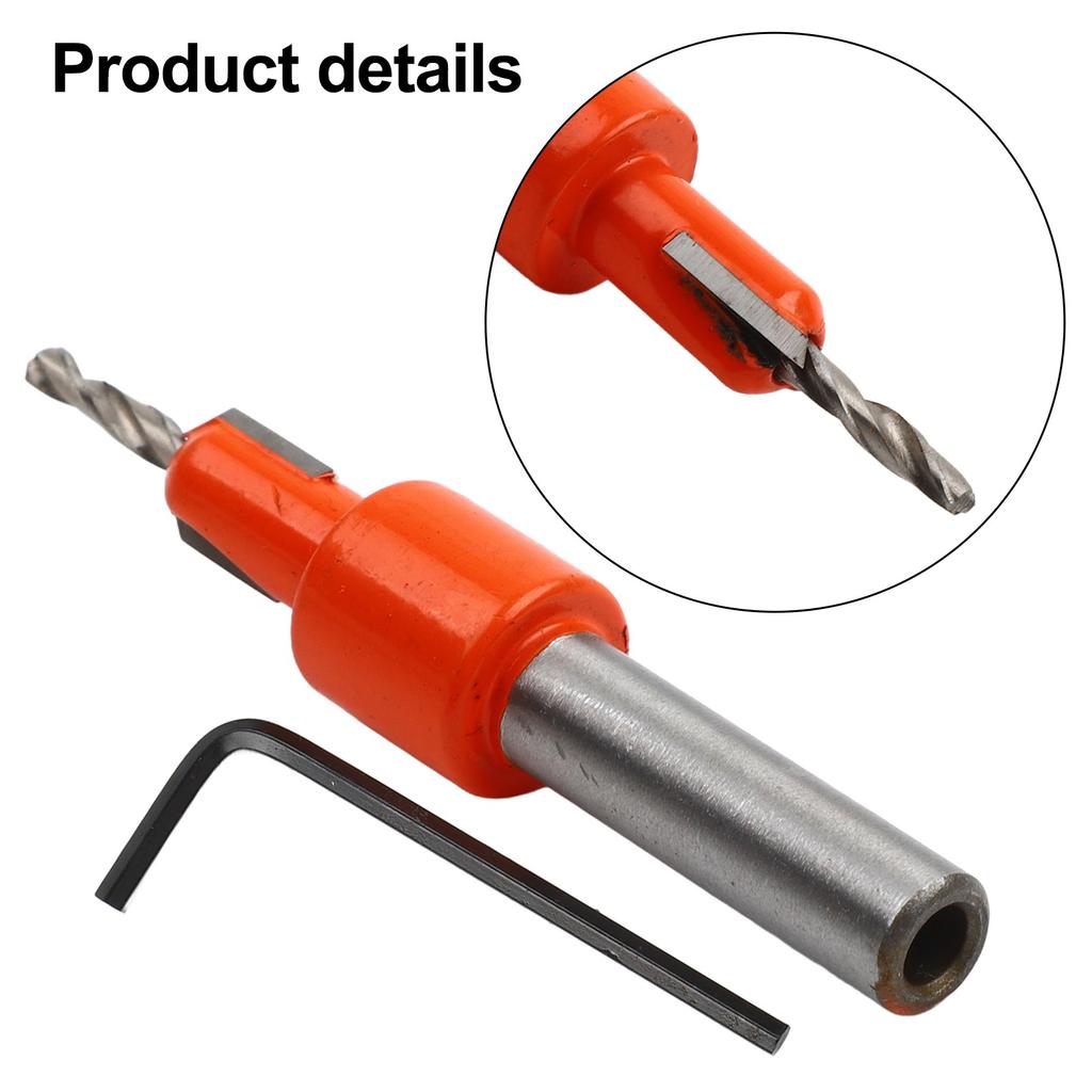 Self Tapping Countersink Drill Bit Screw Taper Hard Alloy Tool Round Shank