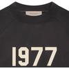 Fear of God Essentials 1977 Series SS22 Crewneck With Flock Logo Pullover Sweatshirt Men Sweatshirt Black-Iron FOG-SS22-158