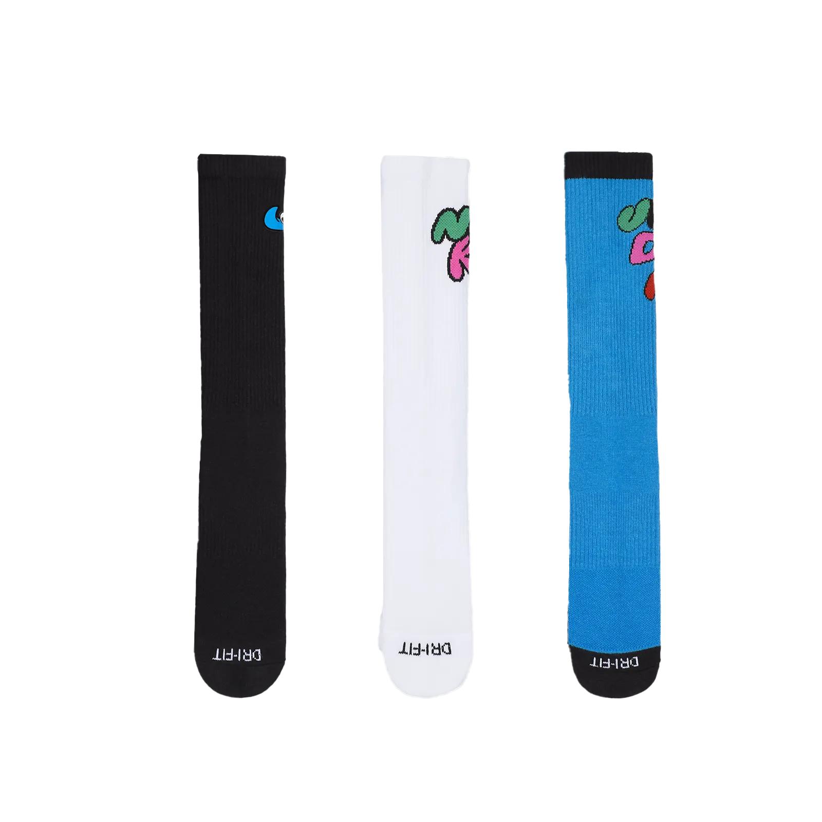Nike Dri FIT Everyday Crew Socks Unisex 3 Pack HF0851-901 26-28