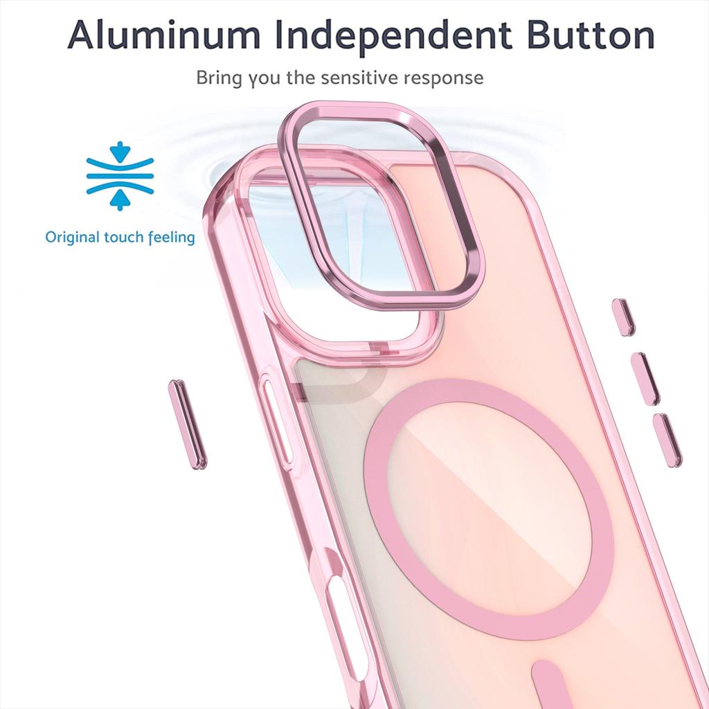 For iPhone 17 Case Compatible with MagSafe Color Changing PC TPU Phone Back Cover