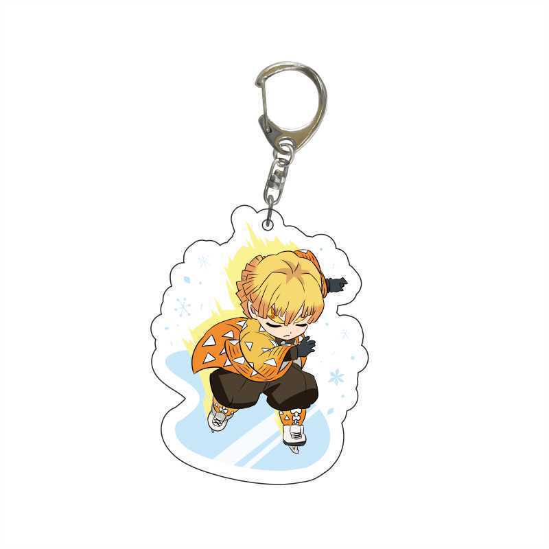 Anime Demon Slayer doll toy Kimetsu No Yaiba Blade of Ghost Keychain Acrylic Pendant Car Key Chain Fans kids Xmas Gift Jewelry
