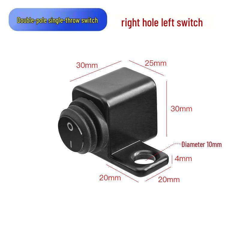 

3-Position Headlight/High-Low Beam Motorcycle Switch with Rearview Mirror Mount for Electric Vehicle.