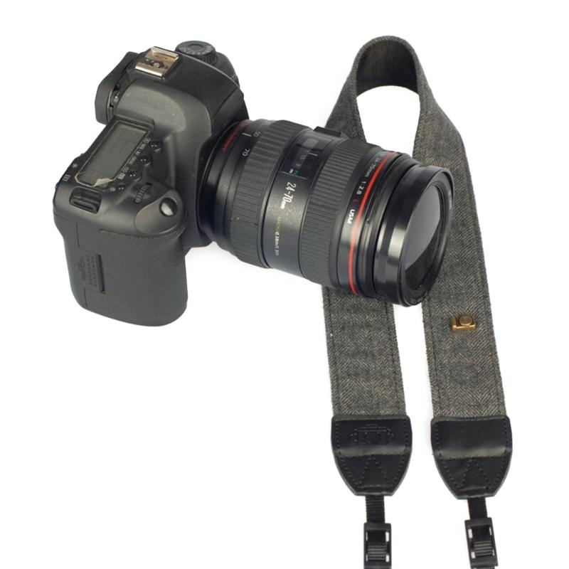 Universal Camera Shoulder Strap Adjustable Neck Lanyard Cotton PU Leather Belt DSLR Cameras Strap Accessory Part