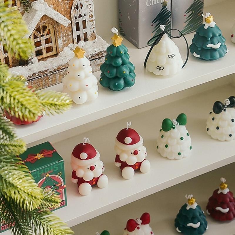 Cute Simulation Christmas Tree Aromatherapy Candles Handmade Fragrance Girl Creative Decoration Ornaments Christmas Gifts