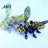 Collectible Bee Toy 3D Printed Mechanical Figurine, Cyberpunk Hornet Ornament with Insect Movable Joints, Stress Relief Articulated Fidget Desk