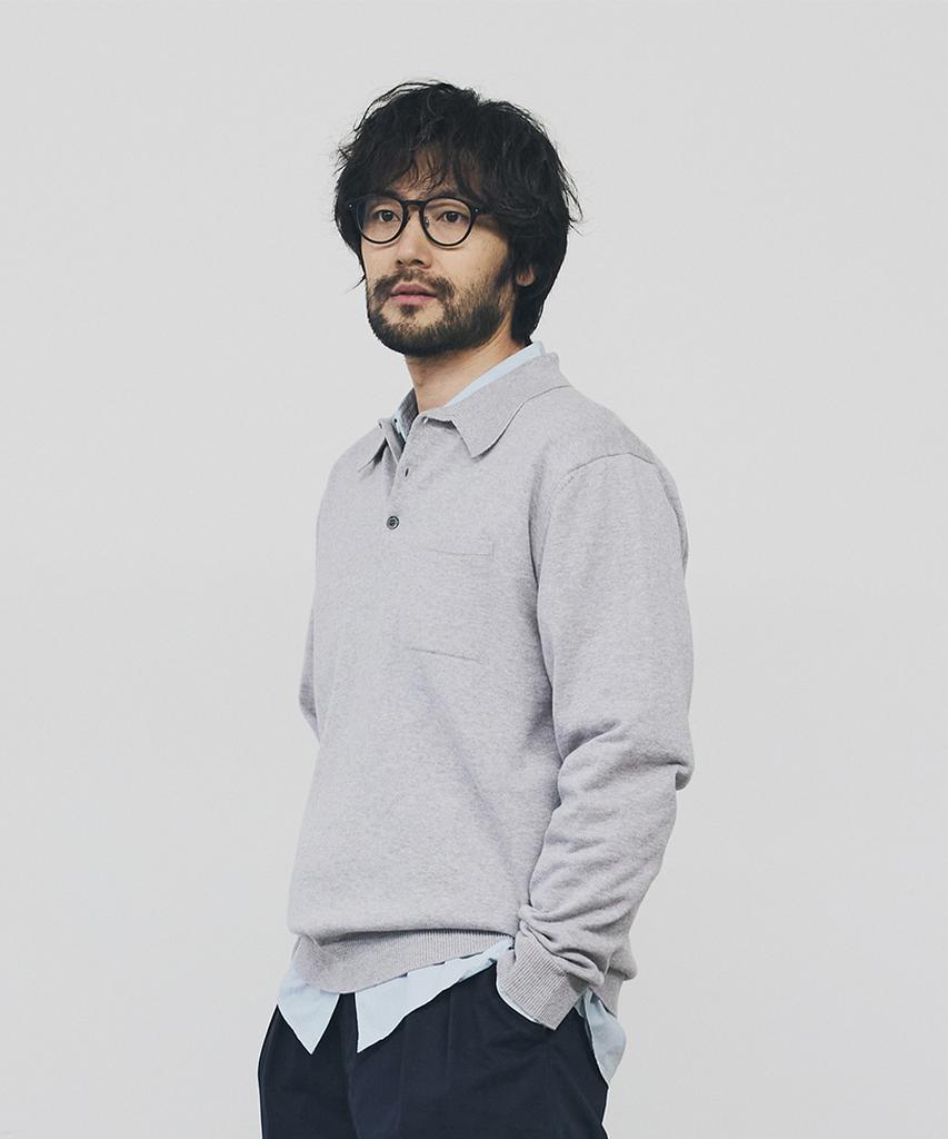 Geonjiulleunseu Cashmere Blend Pocket Collar Knit - Melange Grey