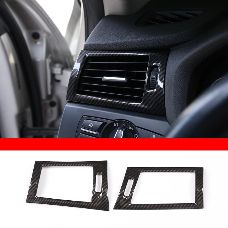 For BMW X3 X4 F25 F26 2011-17 ABS Carbon Fiber Interior Center Control Panel Air Conditioner Air Vent Frame Trim Car Accessories