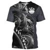 Mechanic 3D Printed Short Sleeved T-shirt Summer Breathable Polyester Simple Round Neck Top