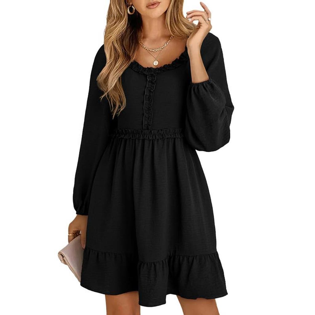 Women's Fashion Solid Color Casual Dress