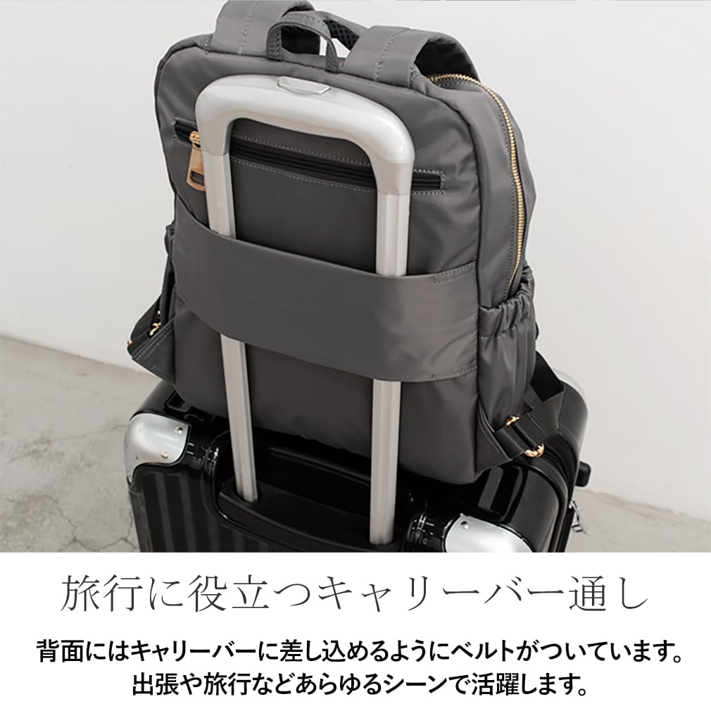 VITAFELICE Women's 10-Pocket Nylon Backpack (vnsb-604z) (Black)