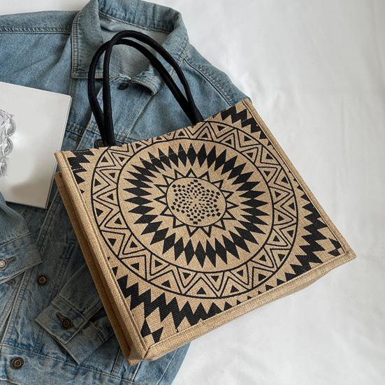 Dámská kabelka Etnický styl Všestranná taška přes rameno Velká kapacita Zapínání na přezku Nakupování Cestování Dojíždění Nákupní taška