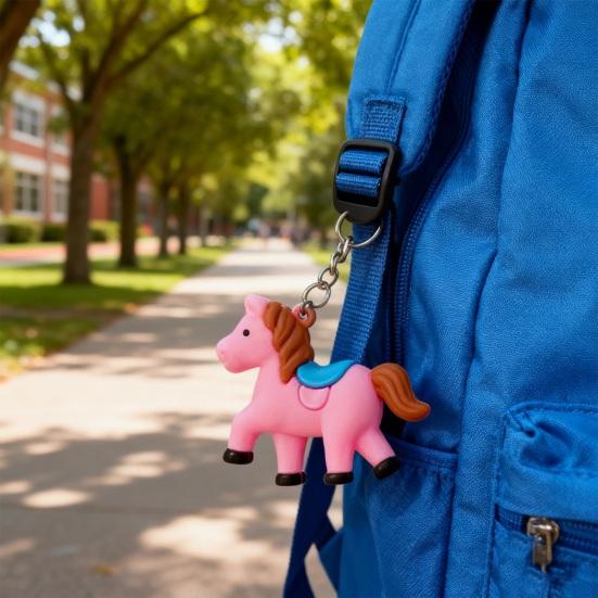 1/2Pcs Keychain Zodiac Horse Design Compact Mini Size Handmade Key Chain Bags Backpacks Wallets Cars Accessories