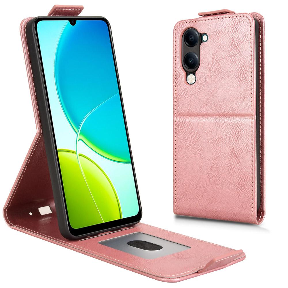 For Vivo Y04 4G/Y29s 5G Stand Case Magnetic Clasp Vertical Flip Leather Phone Cover with Card Holder