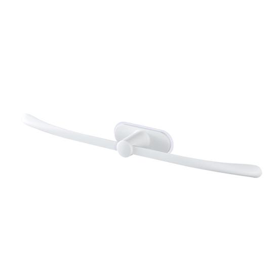 

Многоцелевой 3-цветный практичный простой монтаж вешалка для полотенец для ванной комнаты штанга для хранения полотенец белый