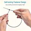 50PCS Self Locking Plastic Nylon Cable Tie Folder Organization Zip Ties Cable Sorting Zip Ties Binding Zip Ties