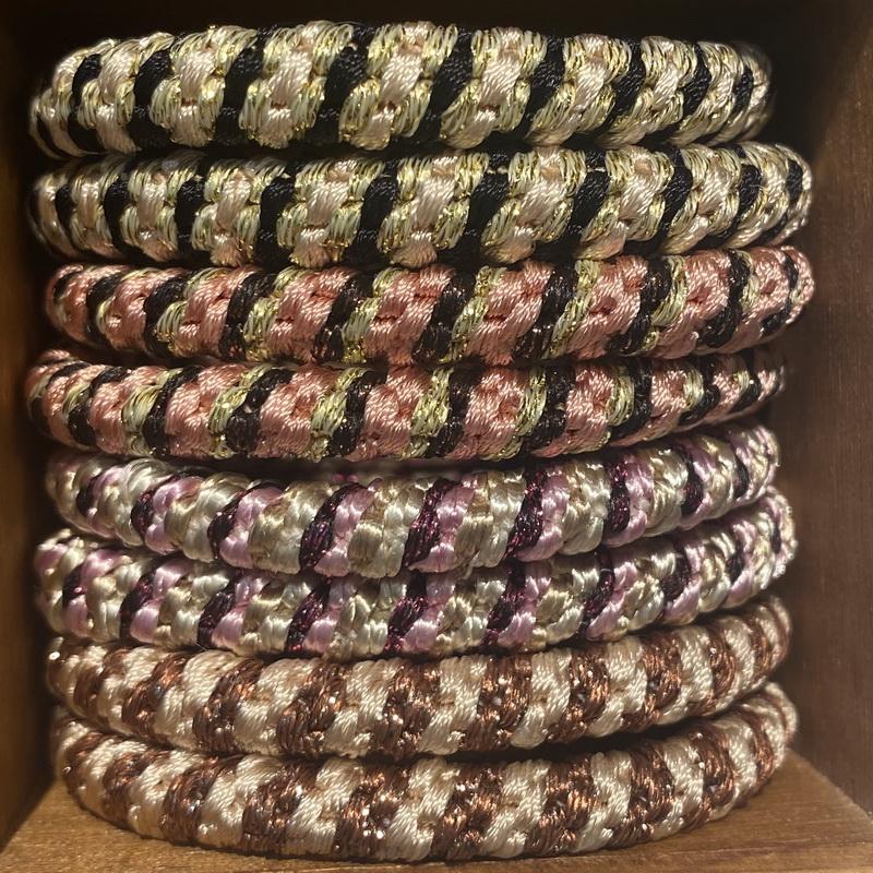 8 szt./partia damskie modne kolorowe gumki do włosów na Bransoletkę dziewczęce elastyczna gumka do włosów knekki sznurek do włosów knekki haar elastiek