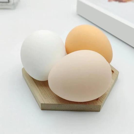 Simulated Egg Stress Ball Soft Stretch Squeaky Egg Squeeze Fidget Toy Anxiety Relief Soft Stress Ball Pinch Sensory Toy