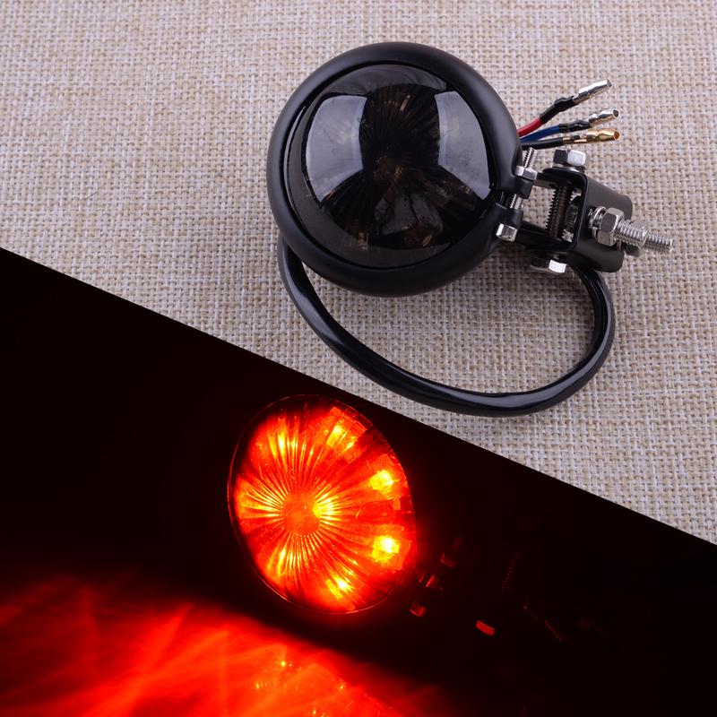 Motorcycle LED Brake Tail Light Rear Stop Lamp Fit For Cafe Racer Chopper Bobber Scrambler