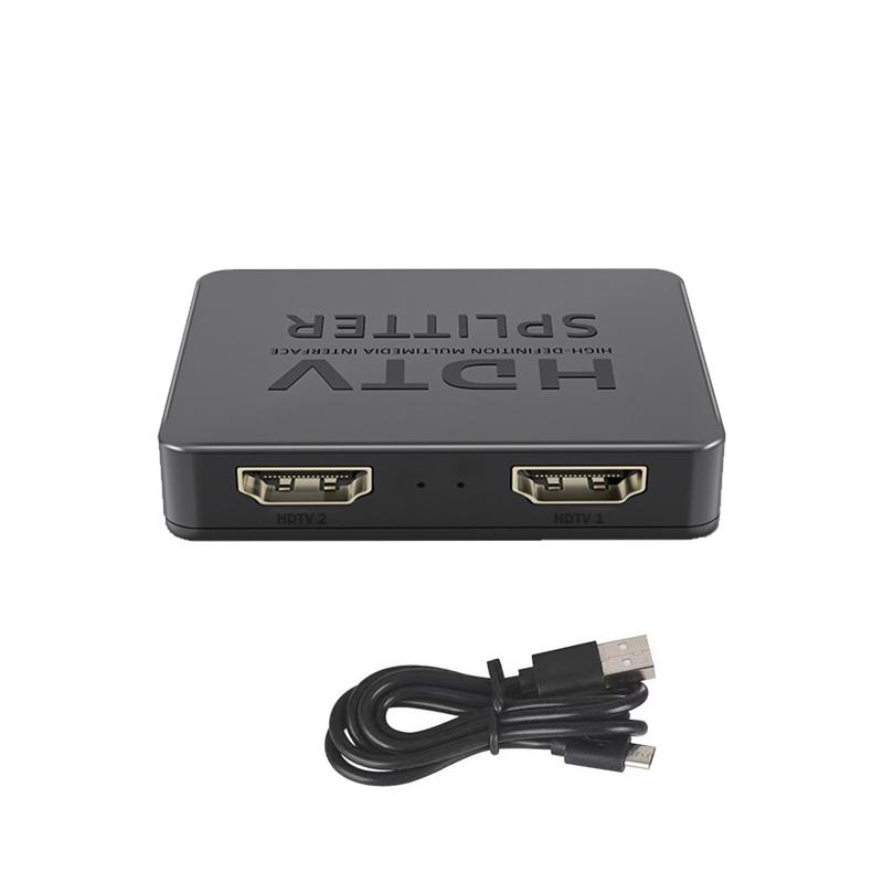 4K HDMI Splitter 1x2 HDMI Video Distributor 1 in 2 out Switch Amplifier 1080P Dual Display for PS3 PC Laptop Monitor Projector 4