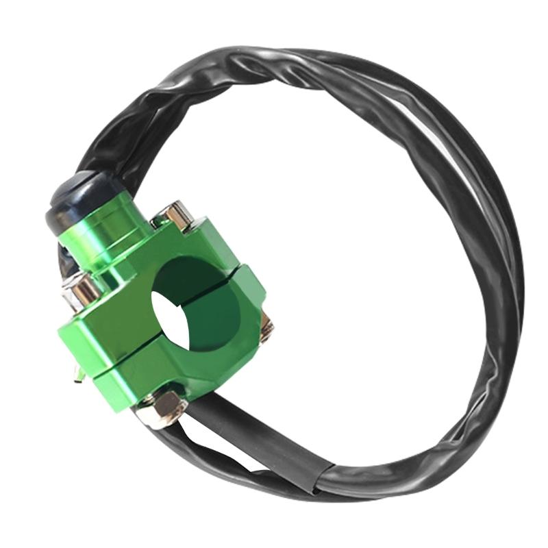 Aluminum Motorcycle Stop Start Kill Switch Button for 22mm Handlebar ATV Dirt Pit Bike Quard with Mounting Backplate