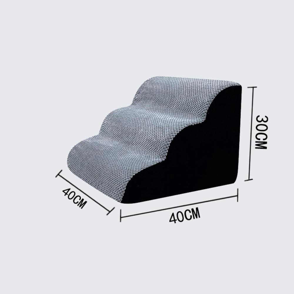 

3 Steps Pet Stairs Removable Dog Slope Ladder Portable Dog Stairs Pet Supplies серый