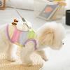 Rainbow Stripes Traction Sling Anti-Hair Loss Pet Clothing Summer Thin Bigbear Teddy Pomeranian Dog Clothing