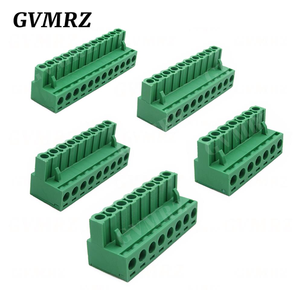 5PCS KF2EDG 2EDGK 5.08mm Terminal Block Female 5.08 PLUG-IN PCB Connector 2EDG PCB 2P 3P 4P 5P 6P 7P 8P 9P 10P 12P