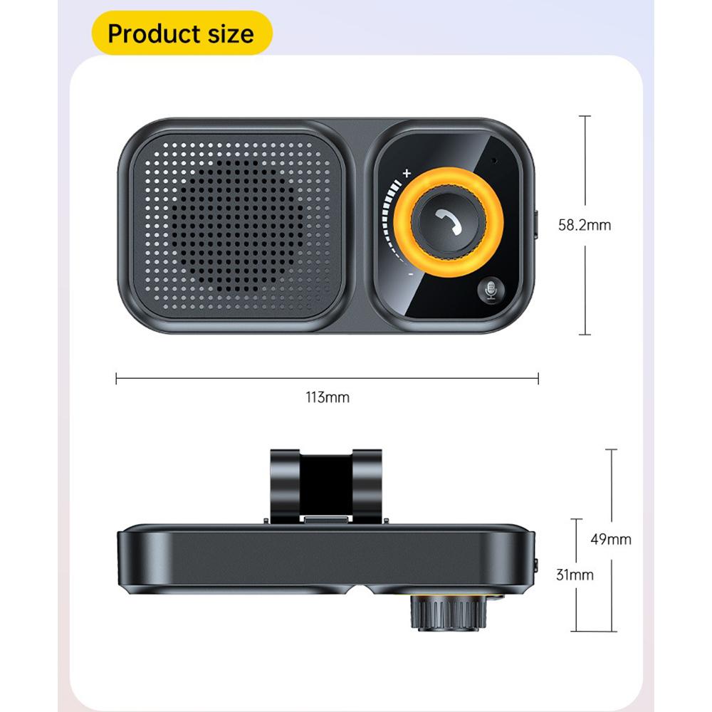 

Bluetooth 5.4 Беспроводной Bluetooth Адаптер Приемник Спикерфон MP3 Музыкальный Плеер с Клипсой на Солнцезащитный Козырек Автомобиля Автоаксессуары