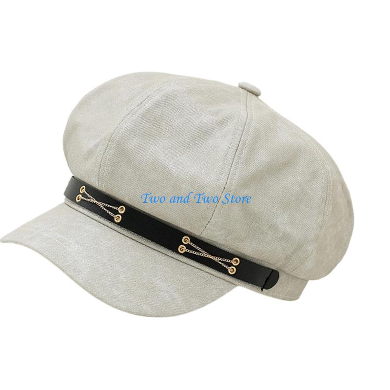 HX6F French Stylish Headwear Painter Hat Show Small Face Cabbie Hat