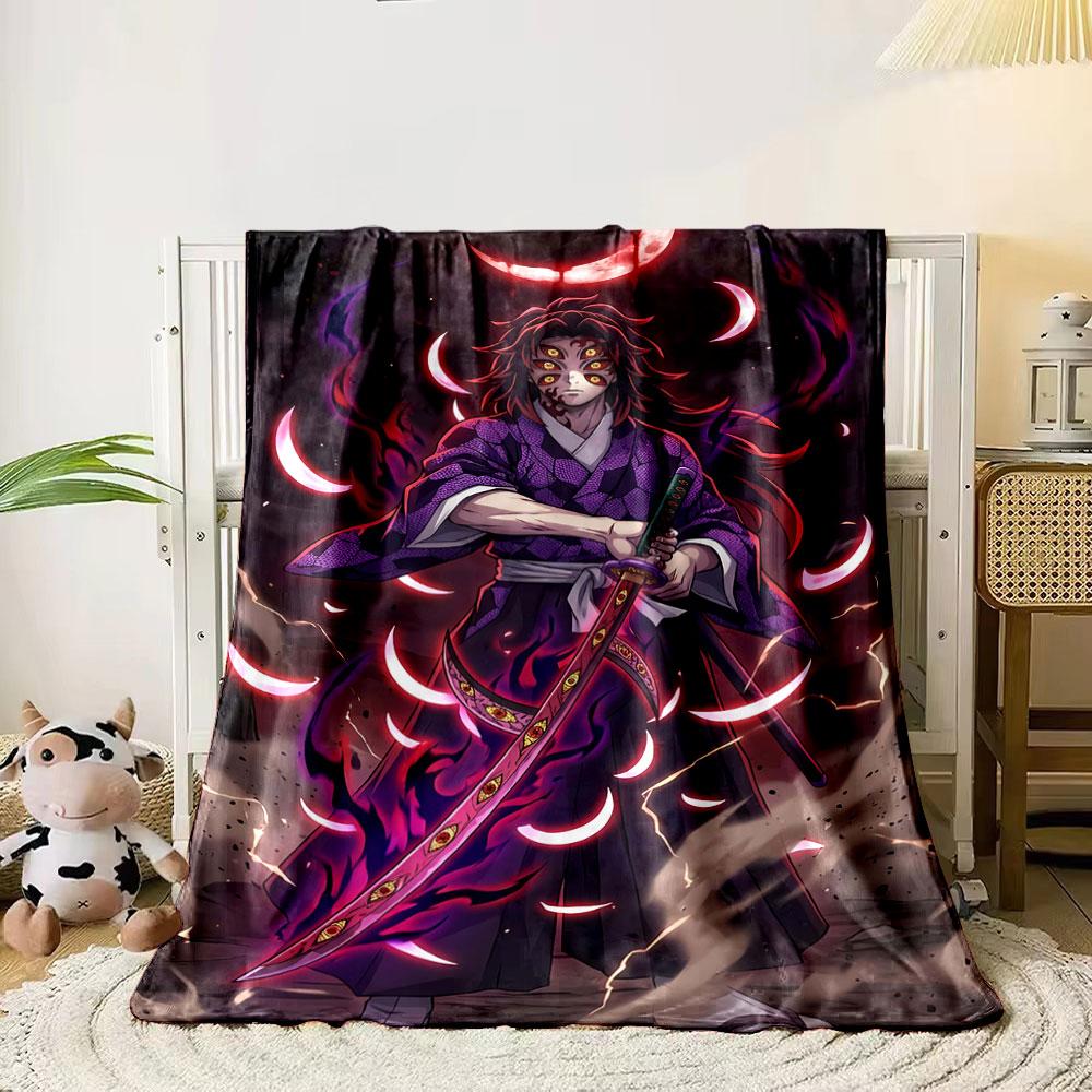 

Crescent moons, fiery sword, multi-eyed face, and dark, swirling energy. for all seasons blanket lunch break throw gift 80cm x 120cm