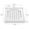 Grille d'aération - KOTARBAU - 150 x 150 mm - Plastique blanc - Moustiquaire - Lamelles réglables