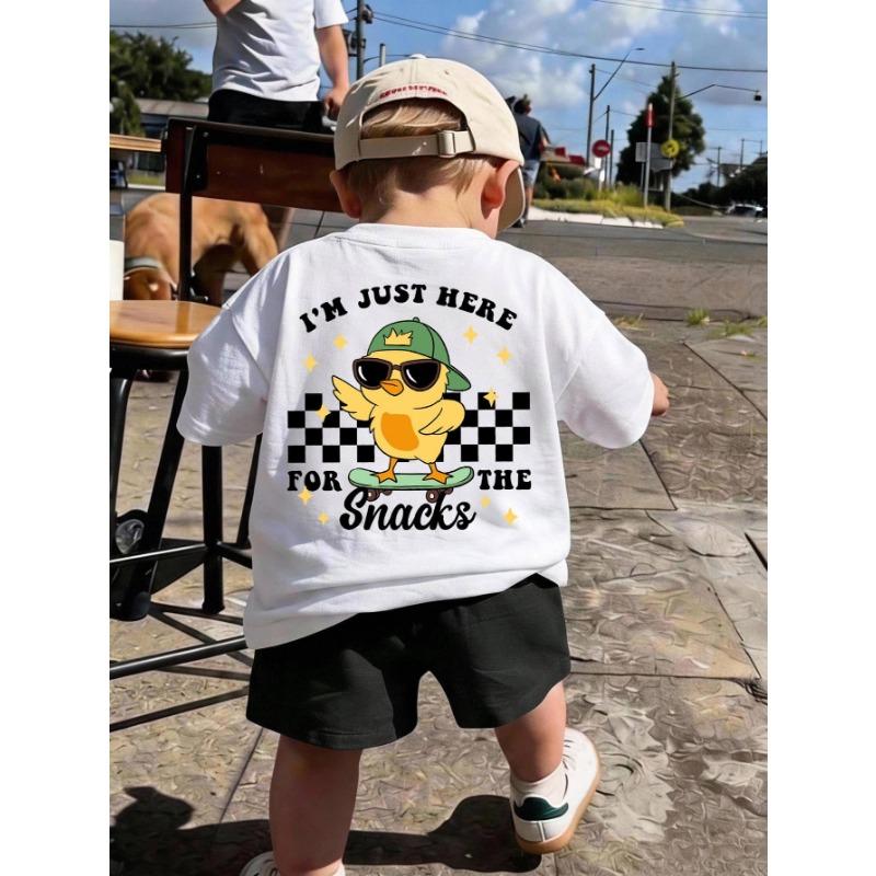 Jungen Freizeit Minimalistisches T-Shirt Set Geeignet Für Den Sommer Mit Cartoon Muster