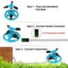 360 Degree Sprinkler Nozzle Automatic Rotating Water Spray Garden Lawn Automatic Sprinkler Garden Watering Irrigation Supplies