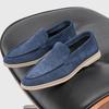 Men Classic British Style Loafers Moccasins Cow Suede Genuine Leather Fashion Men's Casual Shoes Mens Outdoor Driving Flats