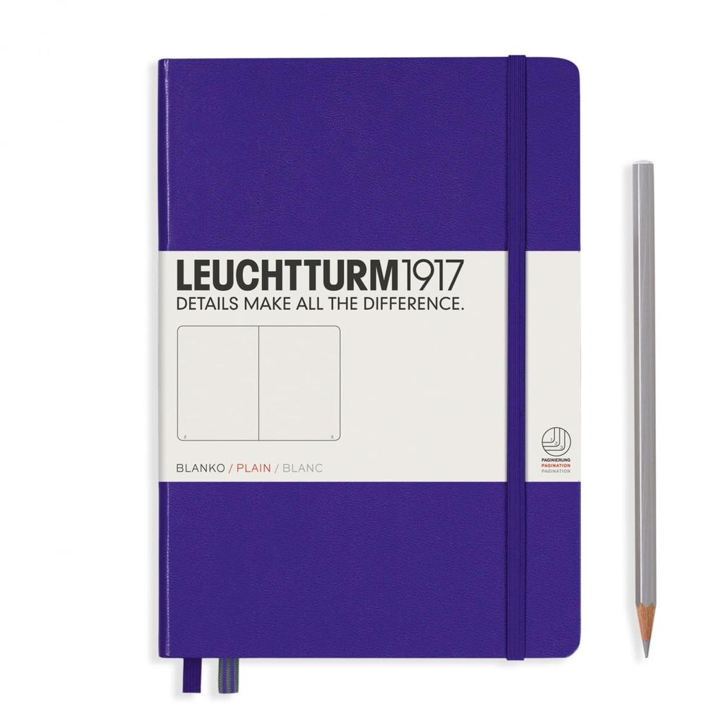 Leuchtturm A5 Officially Imported Notebook, Plain, Purple, 346688,