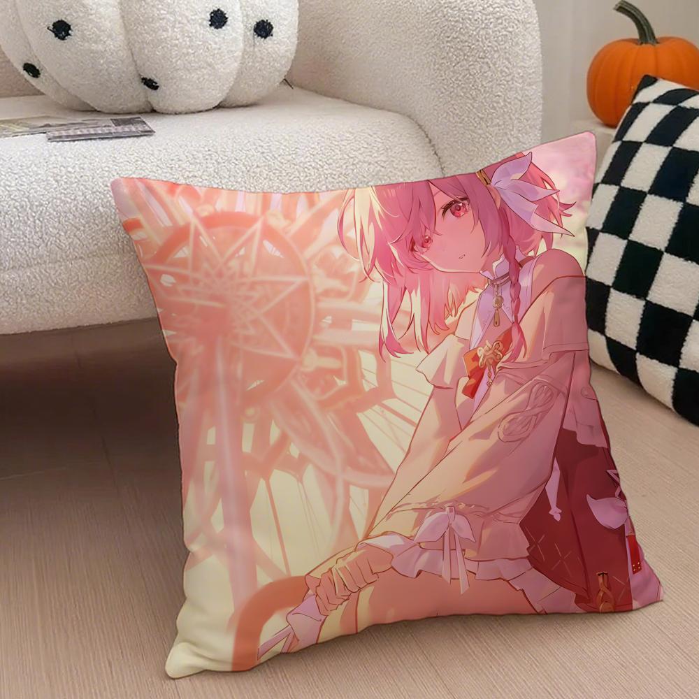 Fashion Animated AAether Gazer ICONS Cushion Cover Throw Pillow Cover Hidden Button Durable Polyester Chair Cushion