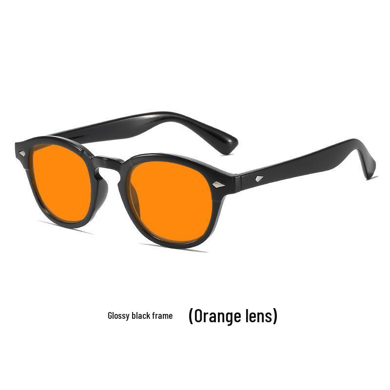 Y006 Unisex Night Vision Anti-Blue Light Glasses for Gaming and Screen Use, Yellow Flat Lenses