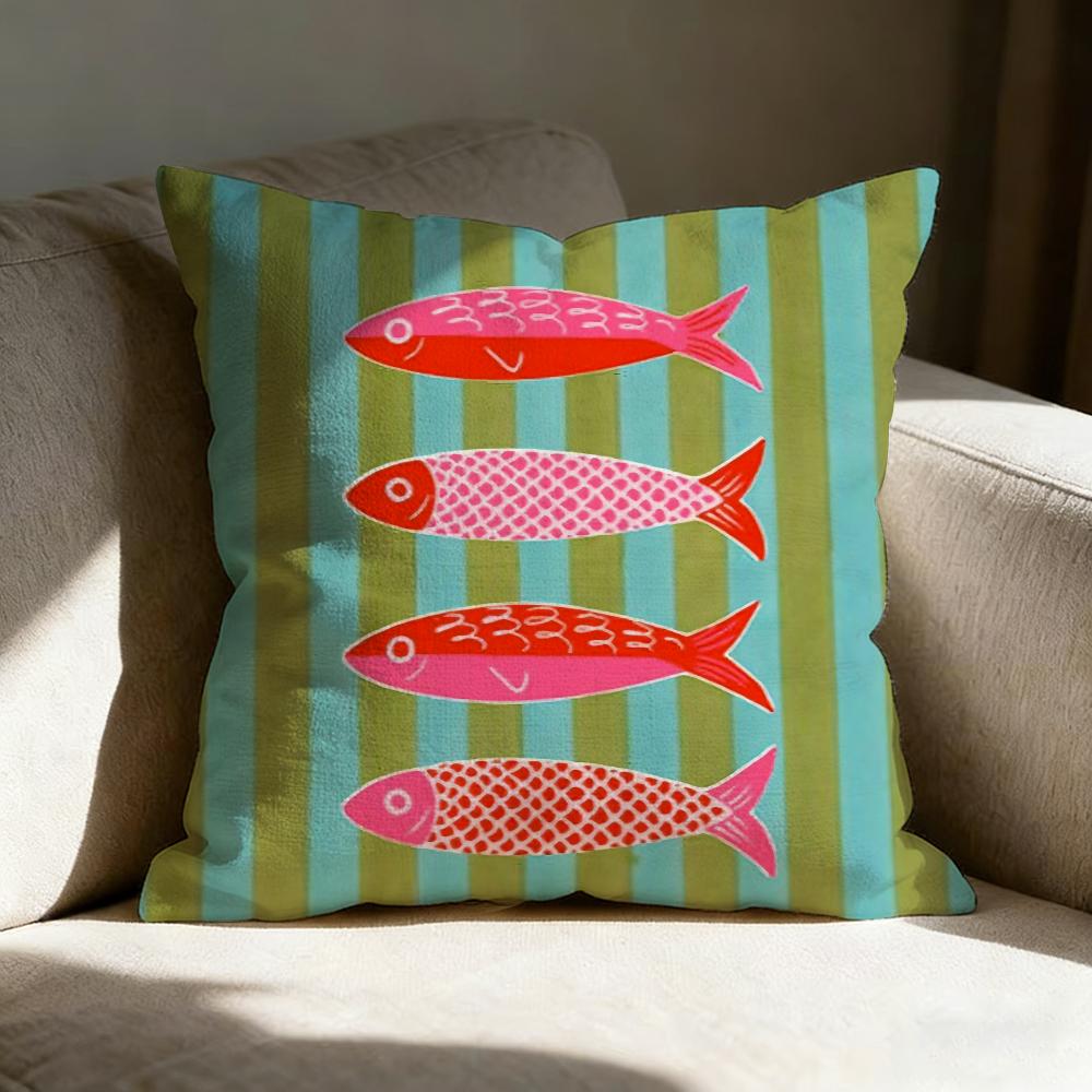 Coastal Charm Pillow Case Linen Pillow Covers Cover For Couch Living Room Bench Patio Floor Linen Home Decor