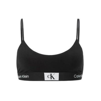 Ck96 Series Letter Logo Print Thin Strap Bra Women Underwear Space-Black QF7216AD-UB1