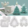 Church Party Cake Resin Mold Handmade Soap Making Snowman Tree Gingerbread 3D Art Wax Mold Silicone Mould Christmas Candle Mold