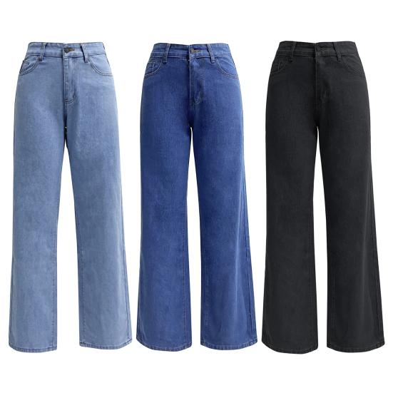 Jean Baggy Femme Grande Taille - Taille Haute, Jambes Larges | Denim élastique Streetwear