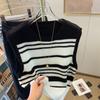 Striped Vest Sweater Women Outerwear Autumn 2023 Gentle and Lazy Versatile Soft and Glutinous Sweater Pullover Vest Female Tops