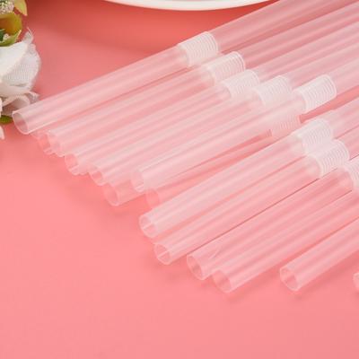 100 Adet 260mm/240mm/210mm Şeffaf Uzun Esnek pipet Düğün Partisi